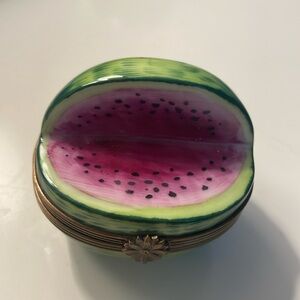 Beautiful Limoges Hand Painted Watermelon Box